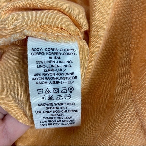 Free People Shining Sun Orange Tie-Front Jumpsuit - Picture 13 of 14